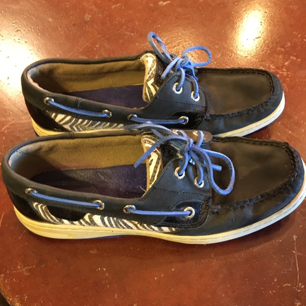 Zebra print Sperry